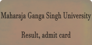 Maharaja Ganga Singh University MGSU Result and admit card Latest Updates www.mgsubikaner.ac.in Check MGSU Result Release Date, admit card, Merit List Here