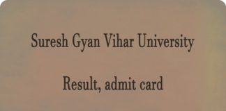 Suresh Gyan Vihar University Result and admit card Latest Updates www.sgvu.edu.in Check SGVU Result Release Date, admit card, Merit List Here