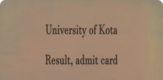 University of Kota Result and admit card Latest Updates www.uok.ac.in Check UOK Result Release Date, admit card, Merit List Here