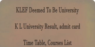 KLEF Deemed To Be University, KL University Result, admit card, Time Table, Courses List, Latest Updates at www.kluniversity.in