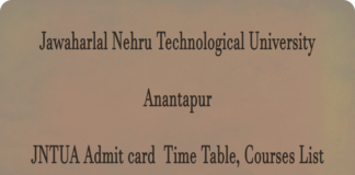 Jawaharlal Nehru Technological University, Anantapur, JNTUA Result, admit card, Time Table, Courses List, Latest Updates at www.jntua.ac.in