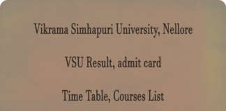 Vikrama Simhapuri University Nellore, VSU Results, admit card, Time Table, Courses List, Latest Updates at vsu.ac.in